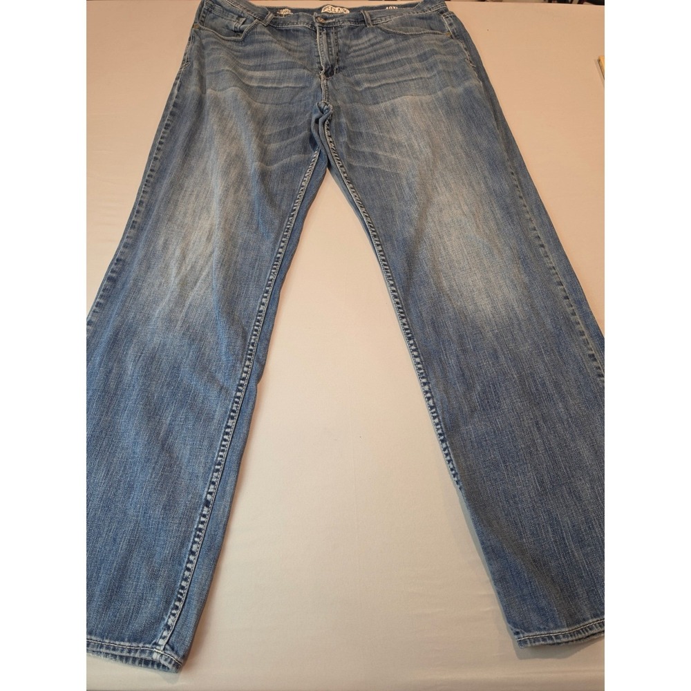 Reclaim Mens Loose Straight Leg Jeans 40XL Medium Wash Blue Denim ARL316
